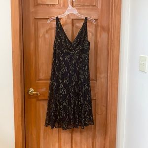 Black gold dress